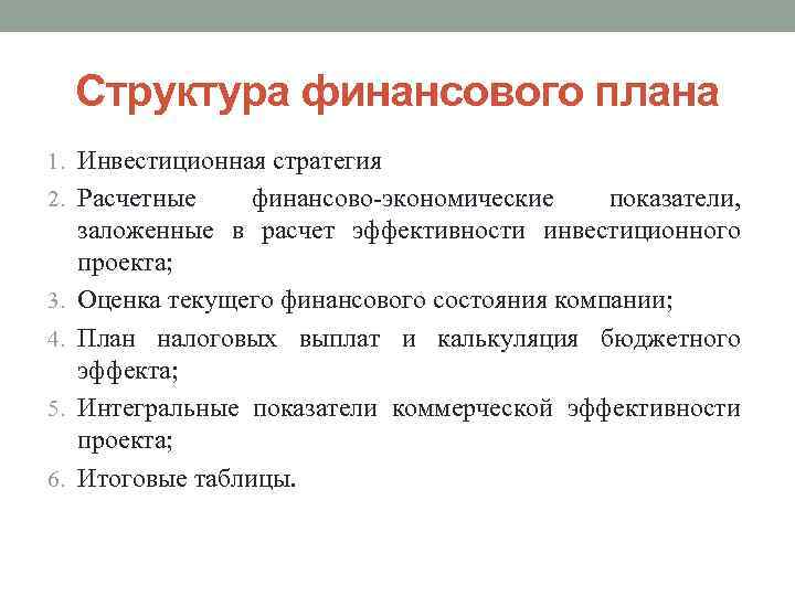 Разработка финансового плана предприятия