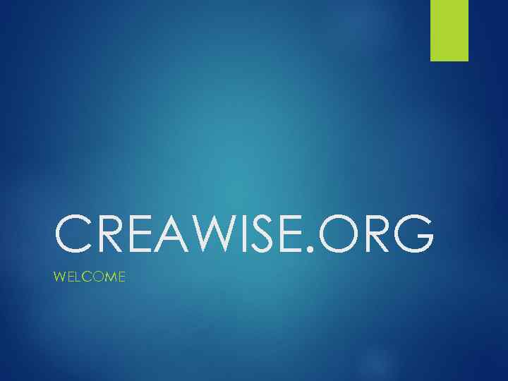 CREAWISE. ORG WELCOME 