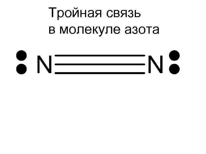 Строение молекулы азота схема