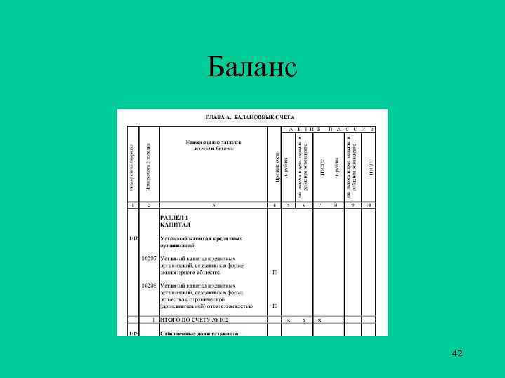 Баланс 42 
