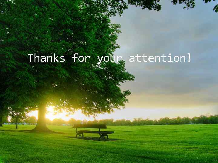 Thanks for your attention! 