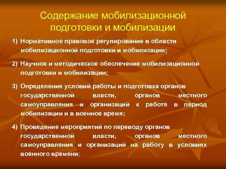 Мобилизационная функция