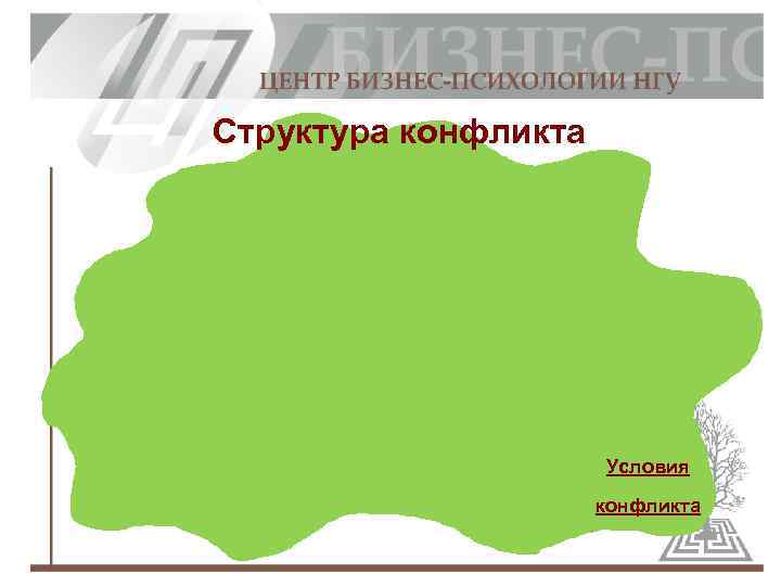 Структура конфликта Условия конфликта 