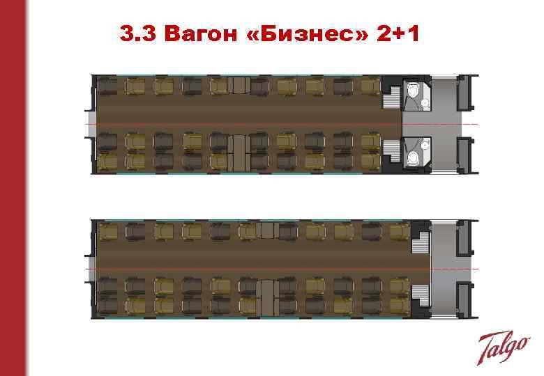 3. 3 Вагон «Бизнес» 2+1 