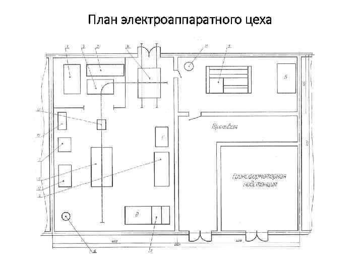 Схема электроаппаратного цеха