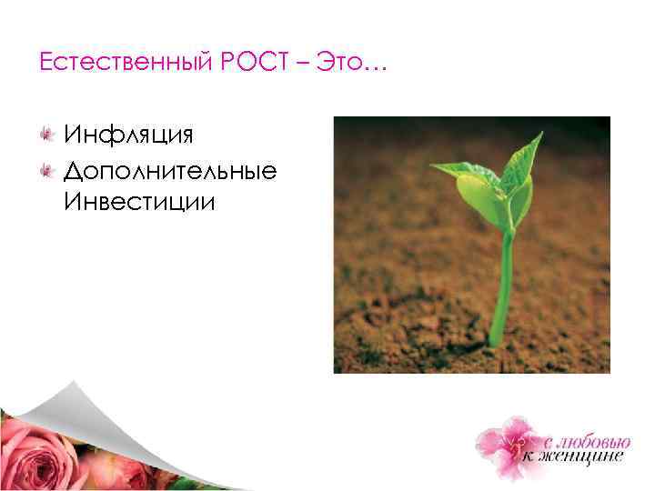 Естественный РОСТ – Это… Инфляция Дополнительные Инвестиции 