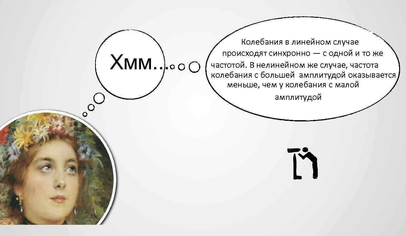 Хмм. . . Колебания в линейном случае происходят синхронно — с одной и то