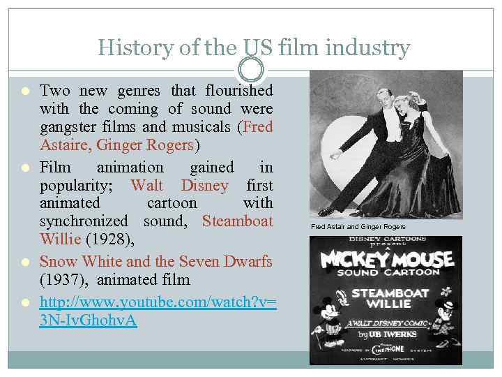 History of the US film industry Two new genres that flourished with the coming