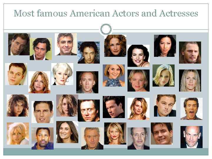 Most famous American Actors and Actresses 