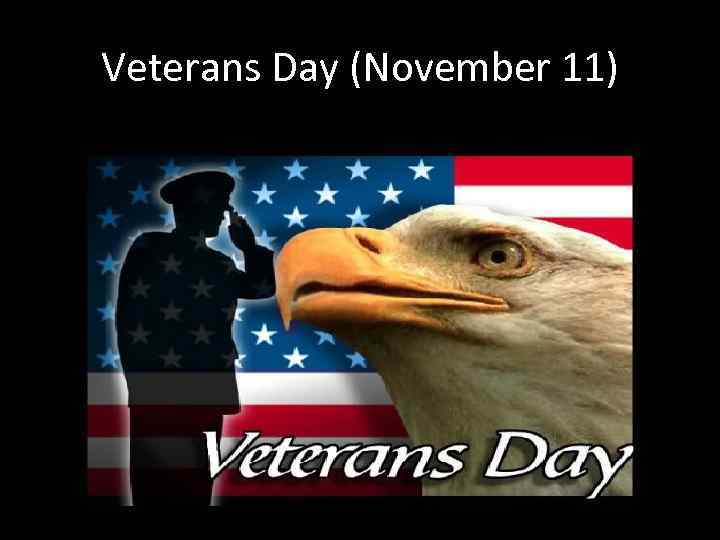 Veterans Day (November 11) 