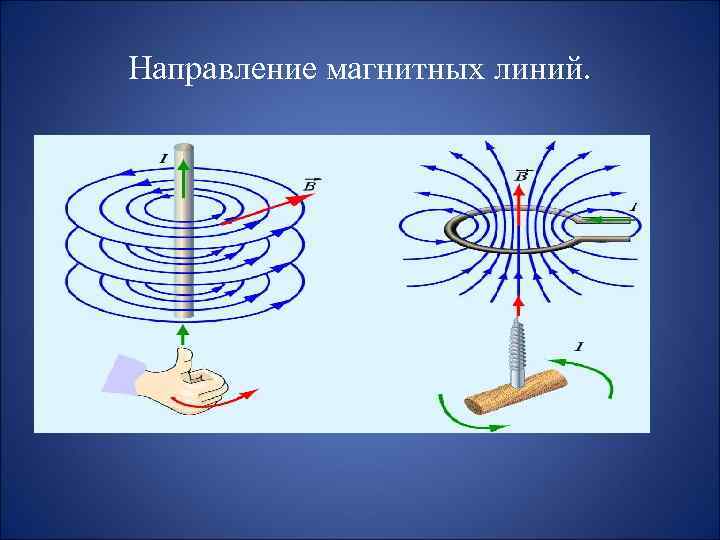 Направление магнитных линий. 