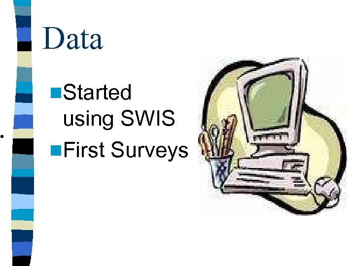  • Data n. Started using SWIS n. First Surveys 
