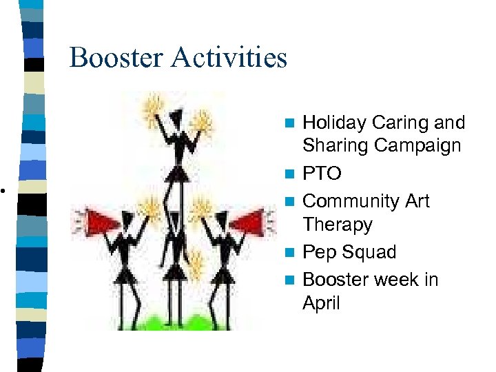  • Booster Activities n n n Holiday Caring and Sharing Campaign PTO Community