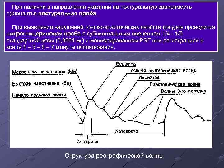 При наличии в направлении указаний на постуральную зависимость проводится постуральная проба. При выявлении нарушений