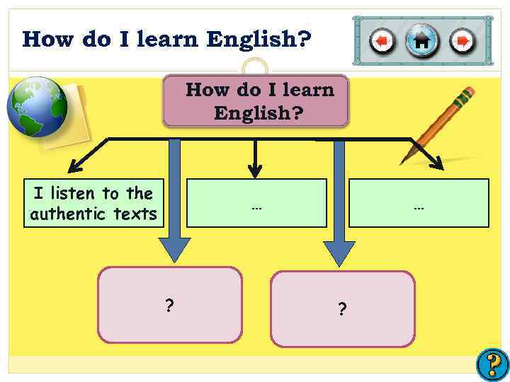 How do I learn English? I listen to the authentic texts … ? 