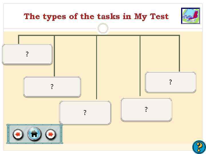 The types of the tasks in My Test ? ? ? 
