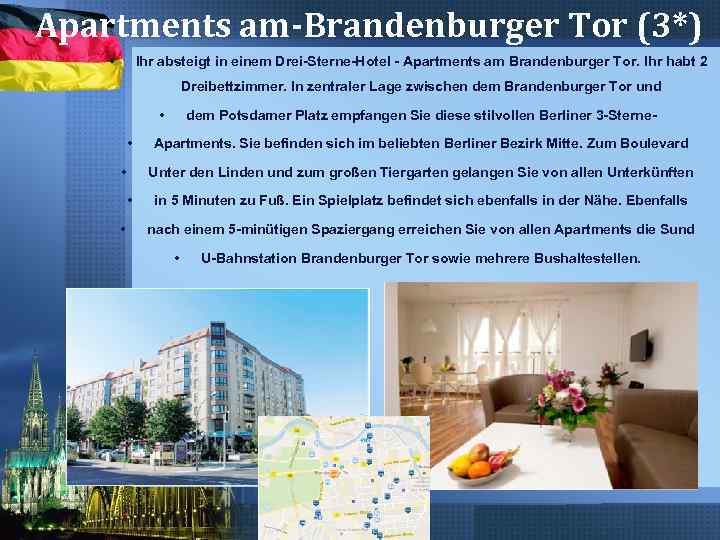 Apartments am-Brandenburger Tor (3*) • Ihr absteigt in einem Drei-Sterne-Hotel - Apartments am Brandenburger