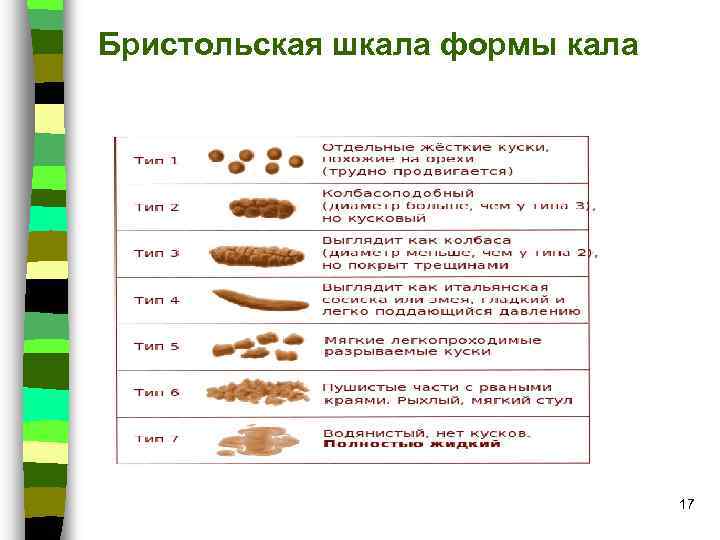 Шкала кала бристольская картинки