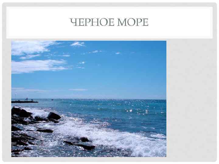 ЧЕРНОЕ МОРЕ 