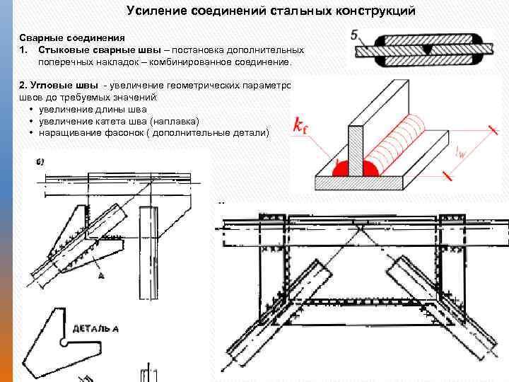 Усиление увеличение. Усиление угловых сварных швов. Усиление углового сварного шва. Усиление стыков металлических конструкций. Сварные швы усиливающей накладки.