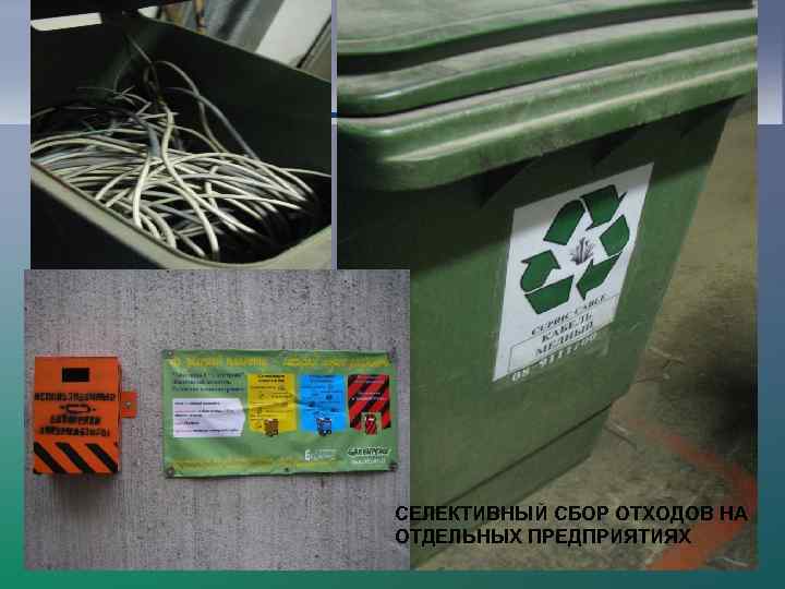 СЕЛЕКТИВНЫЙ СБОР ОТХОДОВ НА ОТДЕЛЬНЫХ ПРЕДПРИЯТИЯХ 