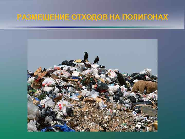  РАЗМЕЩЕНИЕ ОТХОДОВ НА ПОЛИГОНАХ 