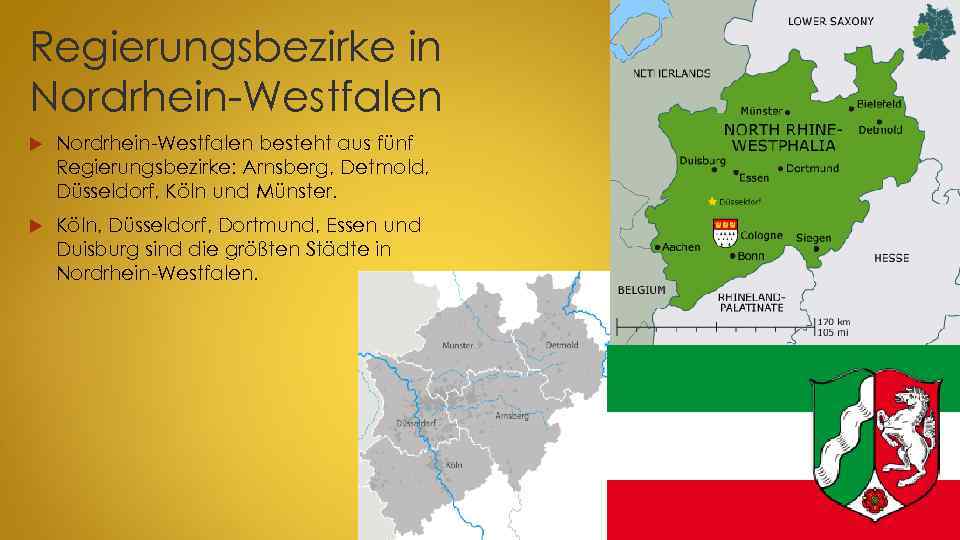 Regierungsbezirke in Nordrhein-Westfalen besteht aus fünf Regierungsbezirke: Arnsberg, Detmold, Düsseldorf, Köln und Münster. Köln,