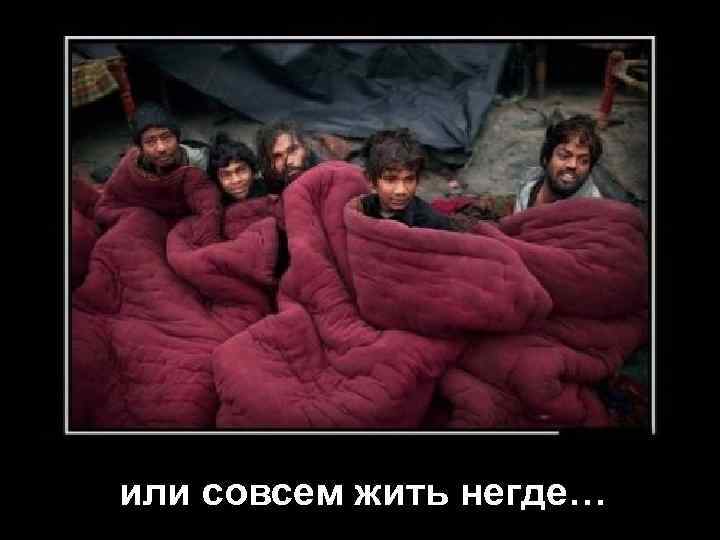или совсем жить негде… 