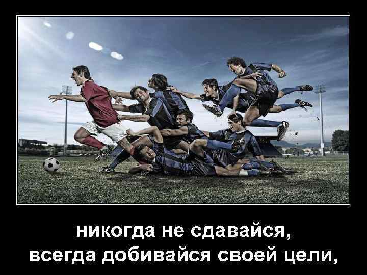 никогда не сдавайся, всегда добивайся своей цели, 