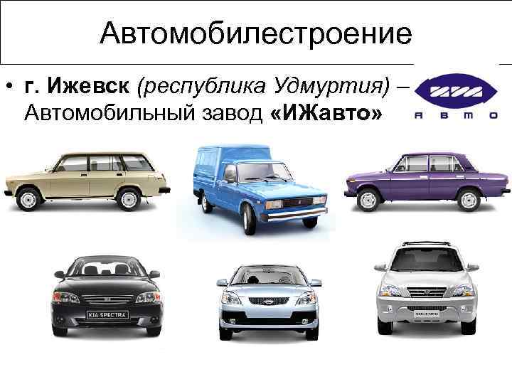 Автомобилестроение • г. Ижевск (республика Удмуртия) – Автомобильный завод «ИЖавто» 