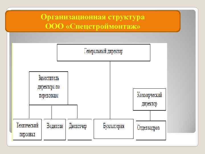 Организационная структура ООО «Спецстроймонтаж» 