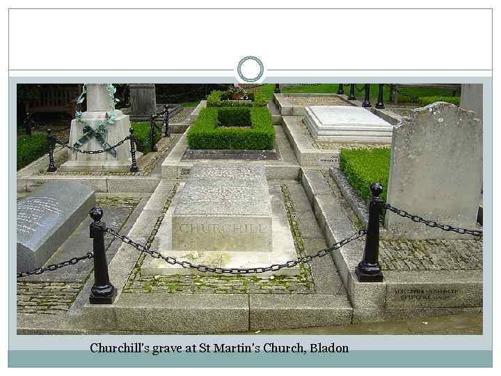 Churchill's grave at St Martin's Church, Bladon 