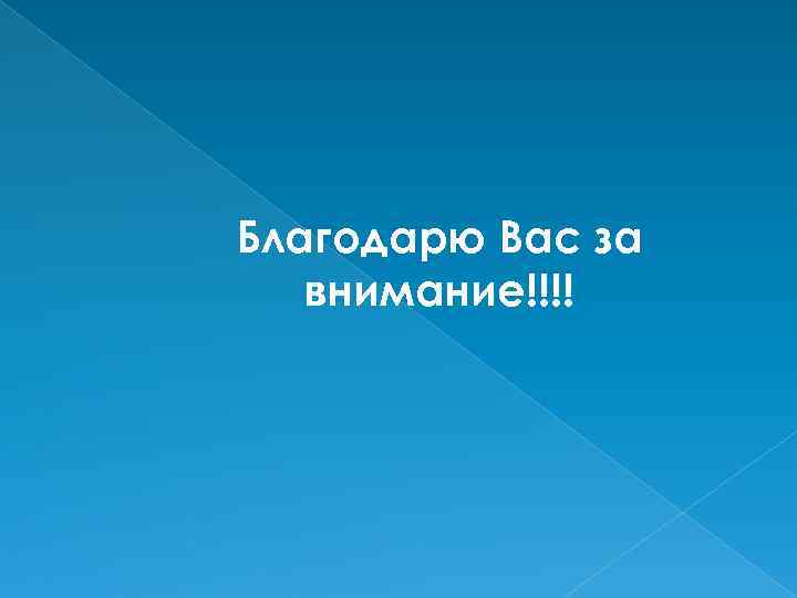 Благодарю Вас за внимание!!!! 