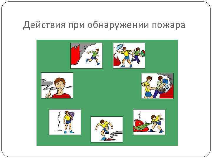 Действия при обнаружении пожара 