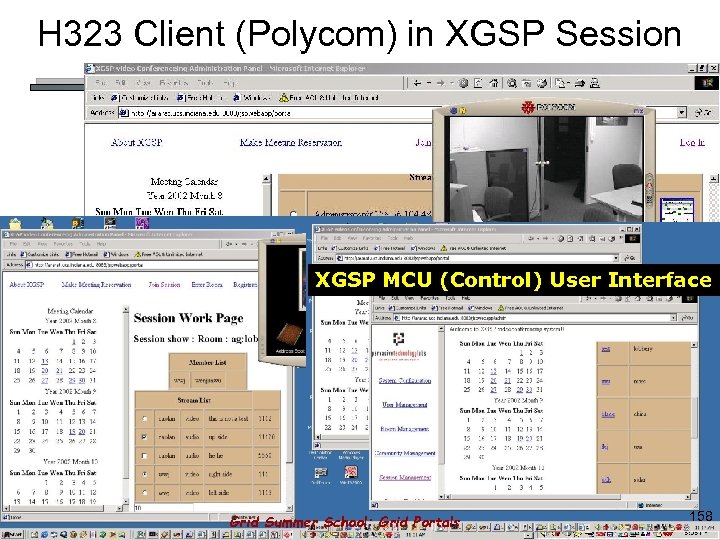 H 323 Client (Polycom) in XGSP Session XGSP MCU (Control) User Interface Grid Summer
