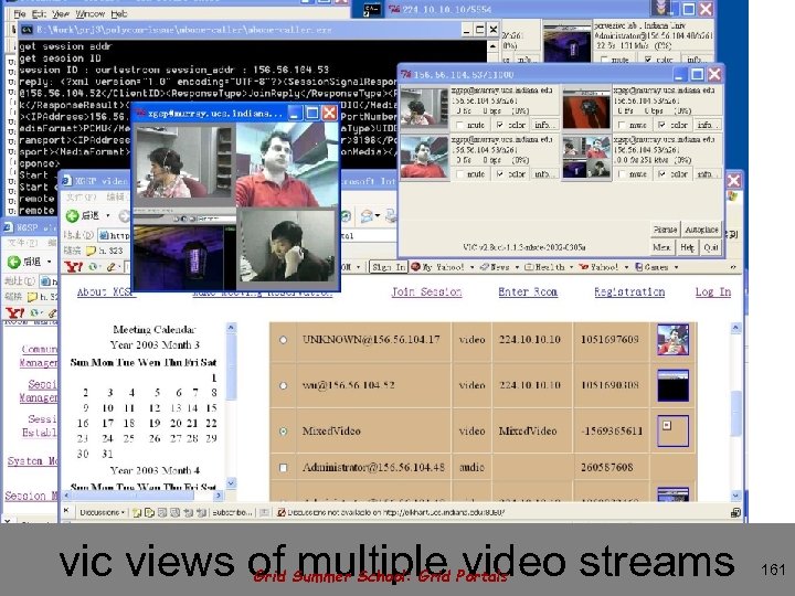 vic views of multiple video streams Grid Summer School: Grid Portals 161 