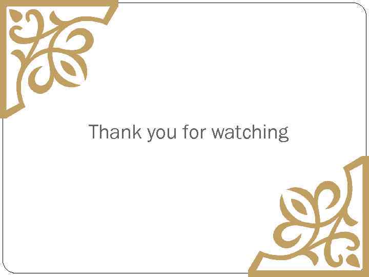 Thank you for watching 