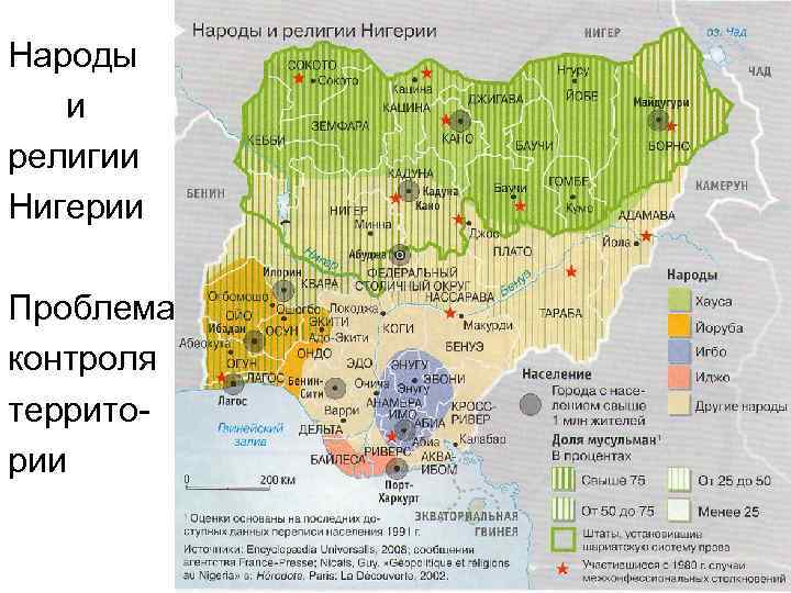 Народы и религии Нигерии Проблема контроля территории 