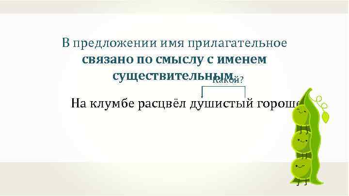 В предложении имя прилагательное связано по смыслу с именем существительным. Какой? На клумбе расцвёл