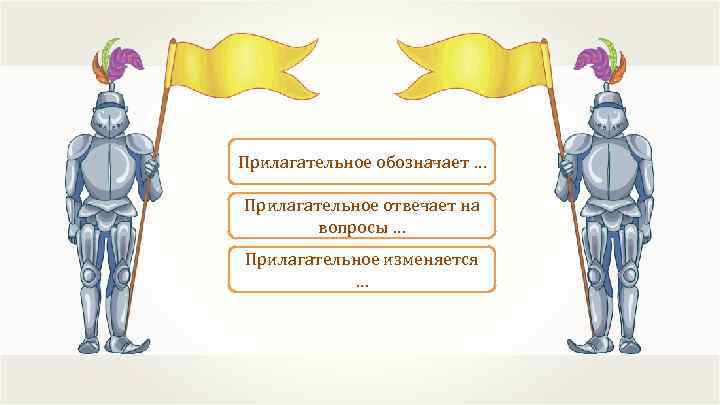 Прилагательное обозначает … Прилагательное отвечает на вопросы … Прилагательное изменяется … 