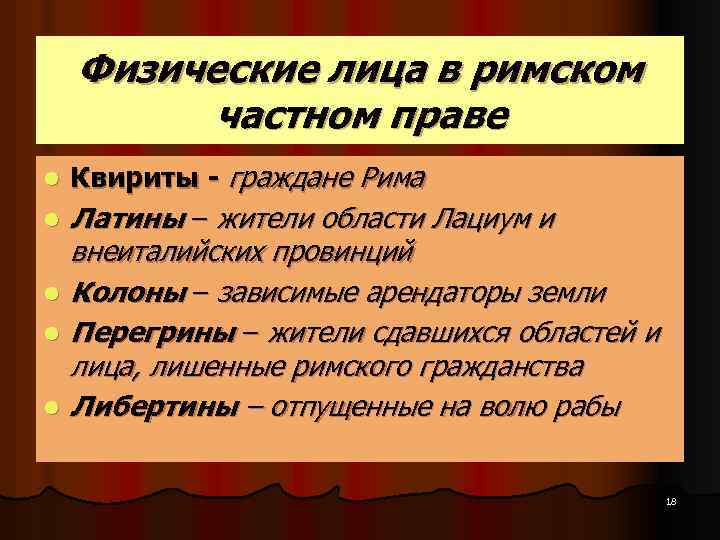 Латины в древнем риме это. Физические лица в римском праве. Лица в римском праве. Лица в римском частном праве. Категории лиц в римском праве.