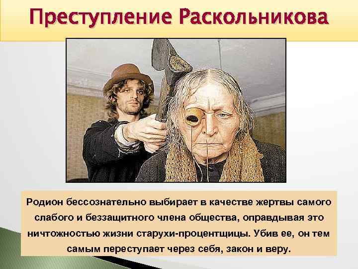 План преступления раскольникова