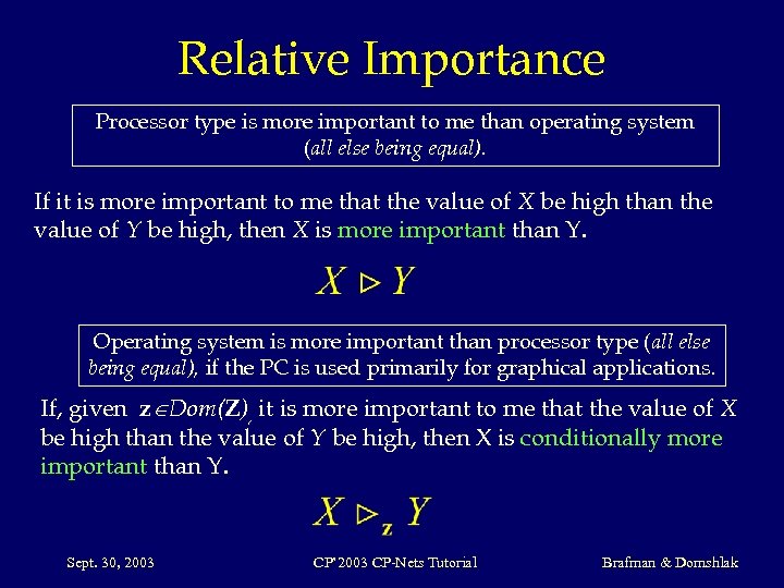 Relative Importance Processor type is more important to me than operating system (all else