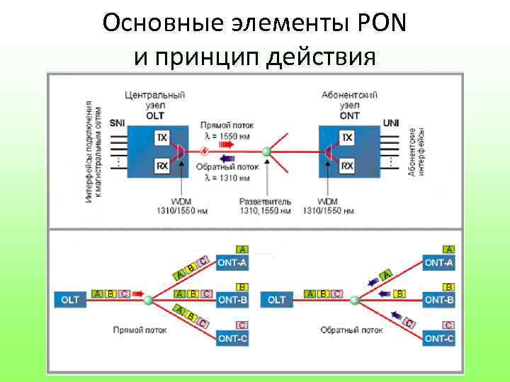 Схема оптической сети