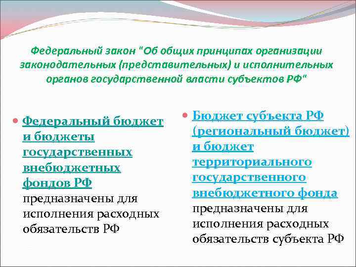 Федеральный закон "Об общих принципах организации законодательных (представительных) и исполнительных органов государственной власти субъектов