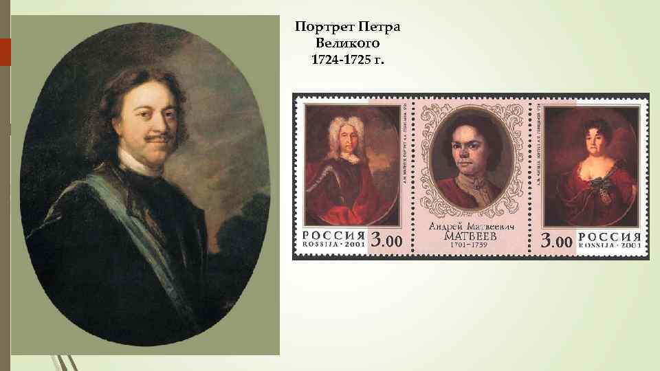 Портрет Петра Великого 1724 -1725 г. 