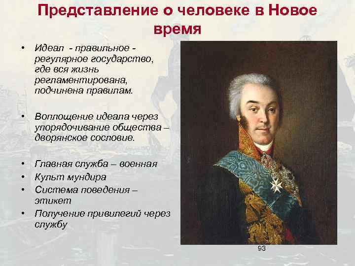 Представление о человеке в Новое время • Идеал - правильное регулярное государство, где вся