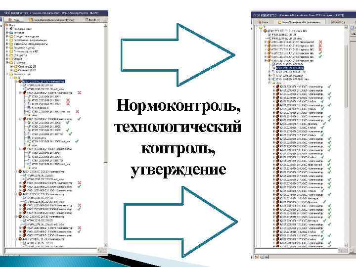 Нормоконтроль, технологический контроль, утверждение 