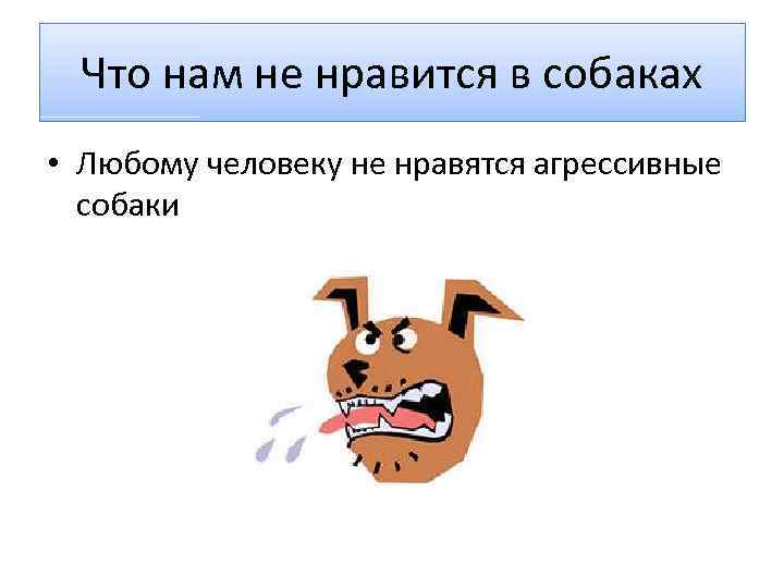 Что нам не нравится в собаках • Любому человеку не нравятся агрессивные собаки 