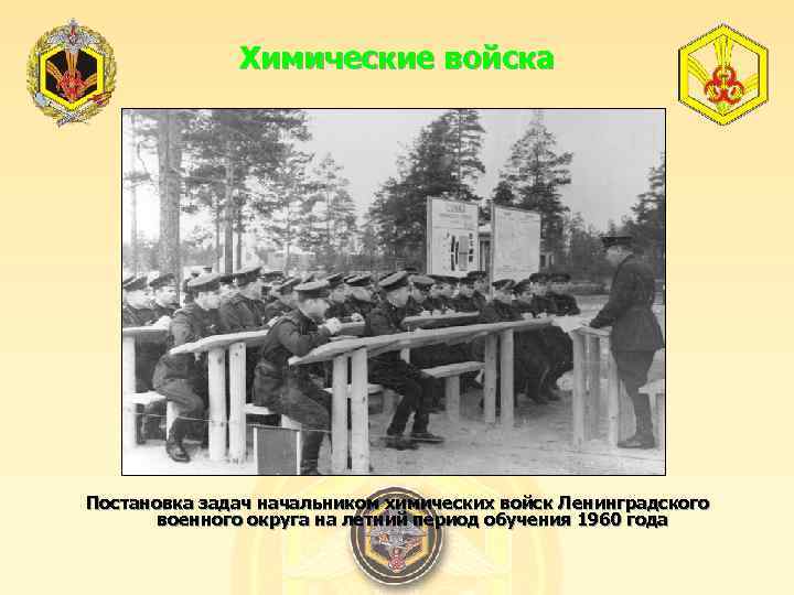 Химические войска Постановка задач начальником химических войск Ленинградского военного округа на летний период обучения
